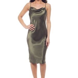 Bebe Women's Satin Midi Slip Dress